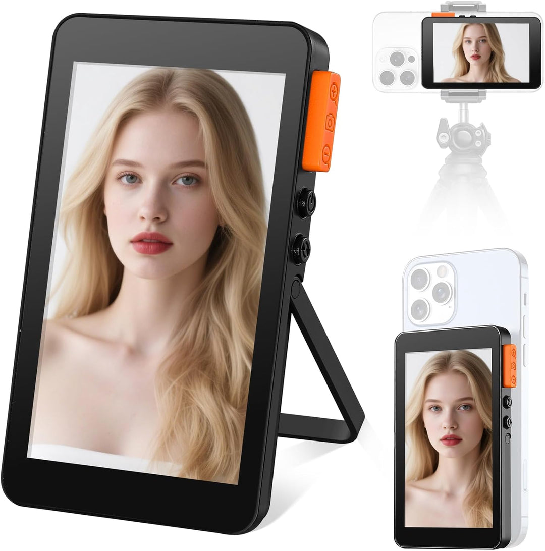Koolertron 4 Zoll Handy Selfie Monitor mit Lautsprechern und Ständer, Magnet Rückkamera Selfie Monit