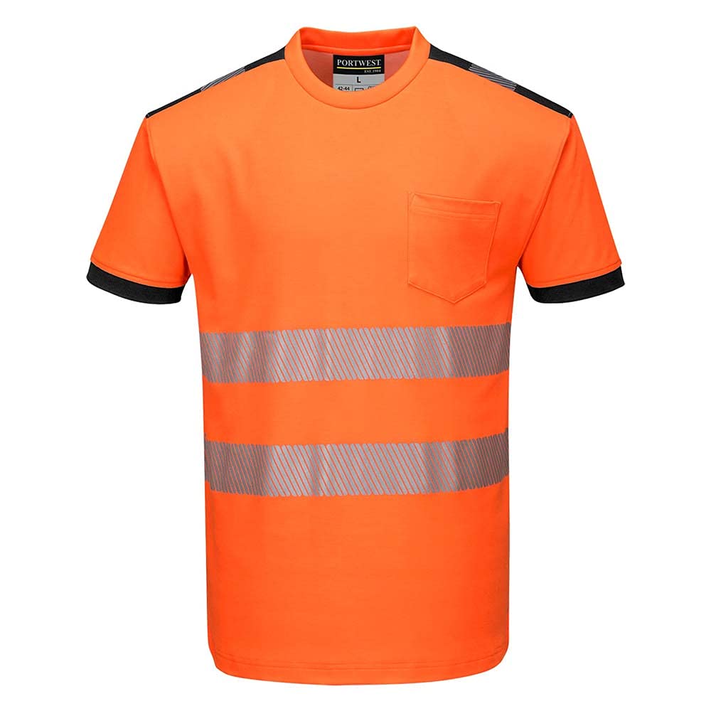PW3 T-Shirt Manica Corta Hi-Vis L Orange, L Orange