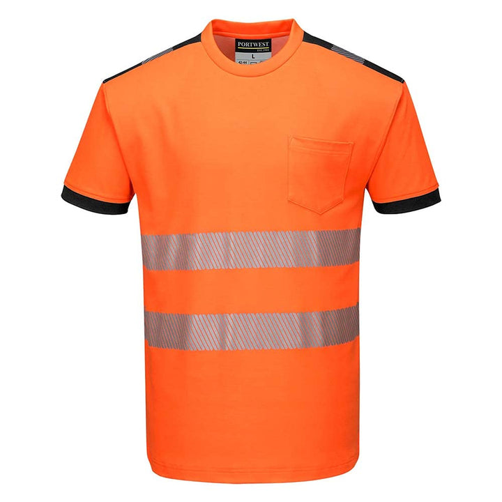 PW3 T-Shirt Manica Corta Hi-Vis L Orange, L Orange