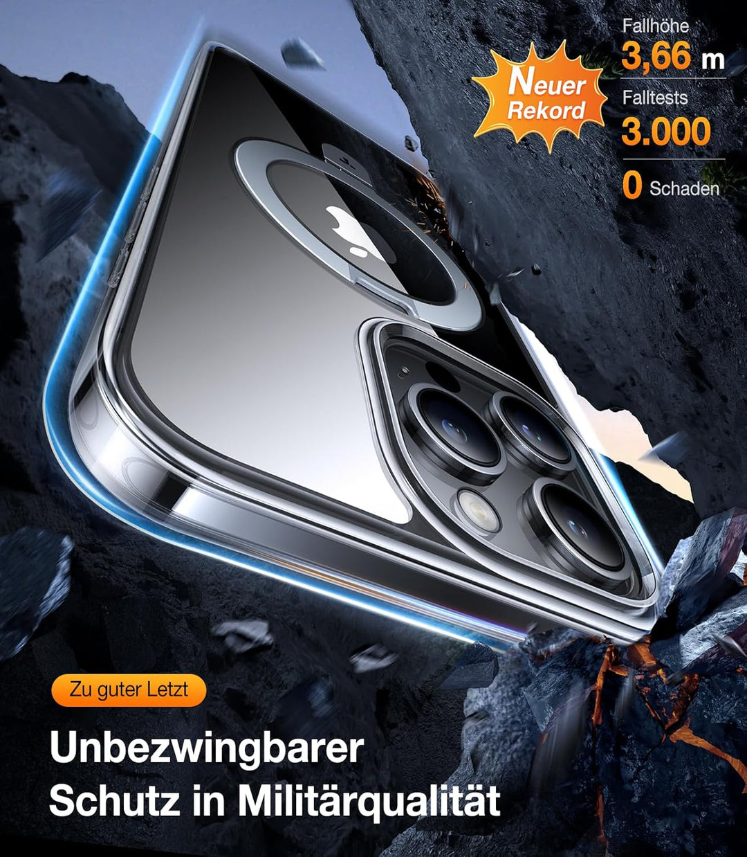 TORRAS Ostand All-in-One für iPhone 15 Pro Hülle für MagSafe (Nr.1 Magnetkraft, Nie Vergilbung, Unsi