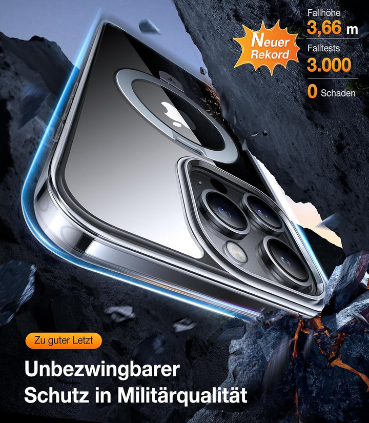 TORRAS Ostand All-in-One für iPhone 15 Pro Hülle für MagSafe (Nr.1 Magnetkraft, Nie Vergilbung, Unsi