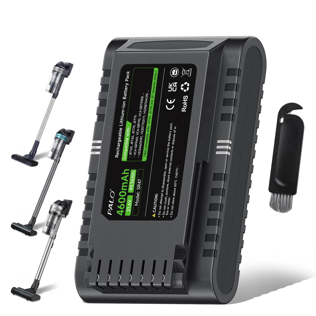 4600mAh 21,6V Ersatzakku für Samsung JET60 JET65 JET70 JET75 JET90 Serie, VS15A60 VS15T70 VS20T75 VS