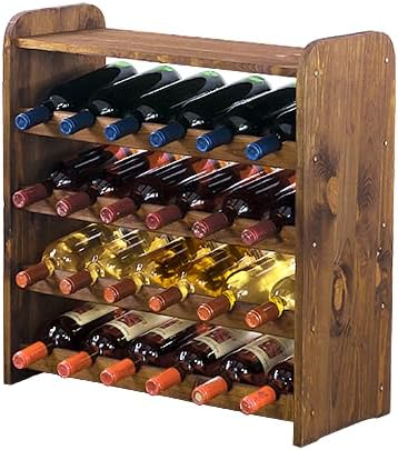 PROREGAL Weinregal PINOTWINE C | HxBxT 61,6x63,2x26,5cm | 24 Flaschen | Massives Kiefernholz | Braun