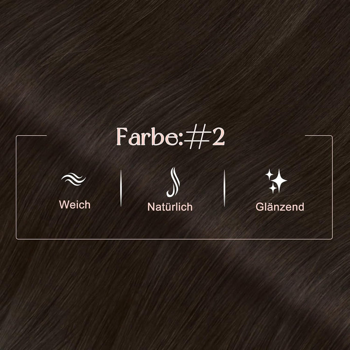 Easyouth Nano Keratin Echtes Menschliches HaarDunkelstes Braun Individuell Nano Tips Haarverlangerun
