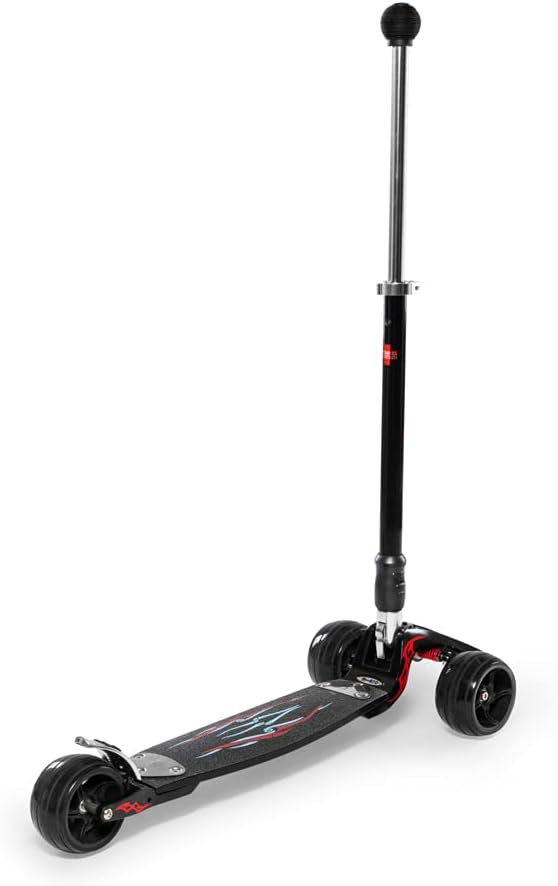 MicroClean KB0022 Micro Monster Kickboard mit austauschbarem T-Griff , Schwarz Schwarz Monster, Schw