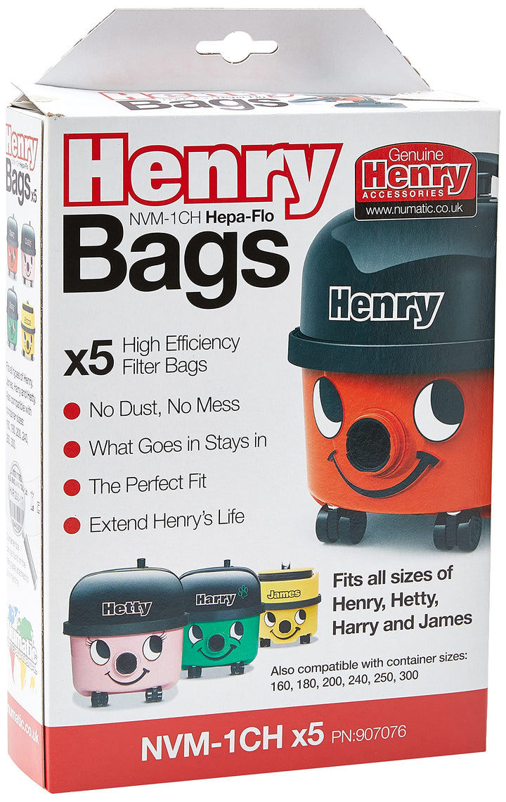 Henry NVM-1CH Staubfilterbeutel 5 Stück weiss 5 Count, 5 Count