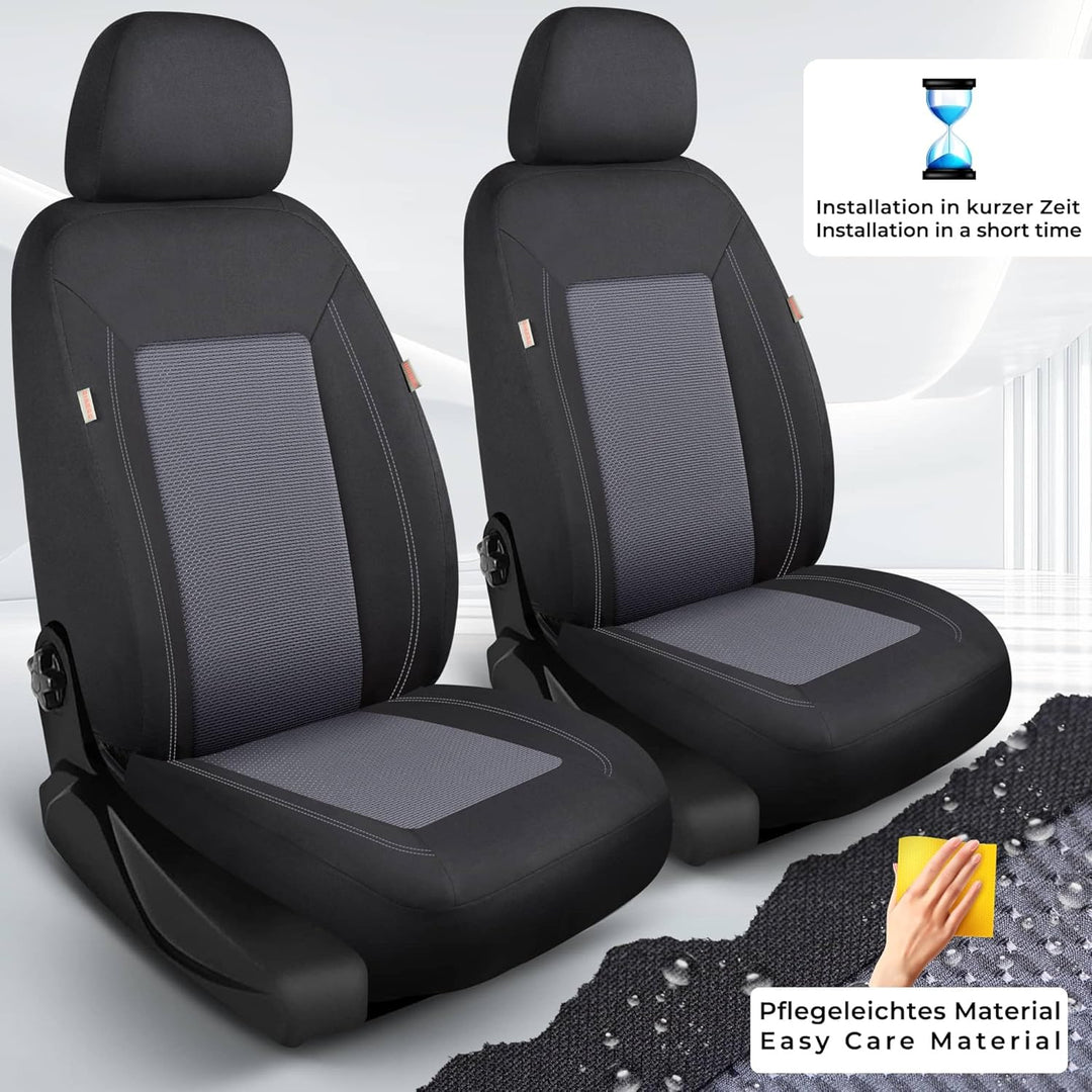 Schonbezüge Sitzbezüge für JAC T8 Bj ab 2021 in Schwarz/Grau TF4