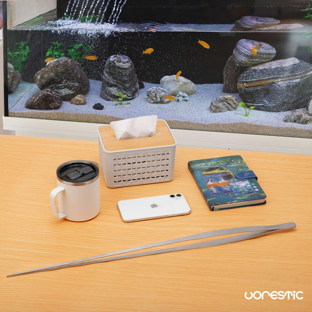 VORESTIC Gerade Aquarium Pinzette 60 cm, Pflanzen Aquarium Zange 60 cm, Sehr Lange Pinzette 60 cm, P