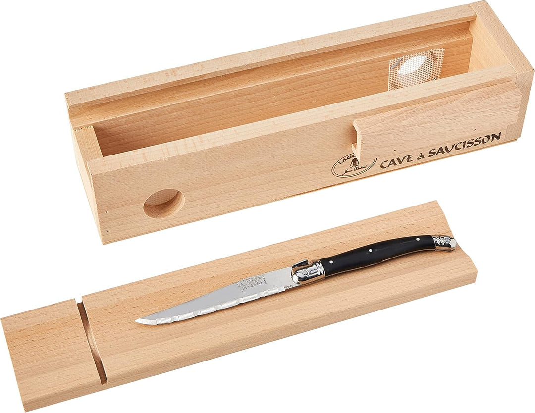 Jean Dubost Laguiole 61311 Wurstbox mit schwarzem Messer
