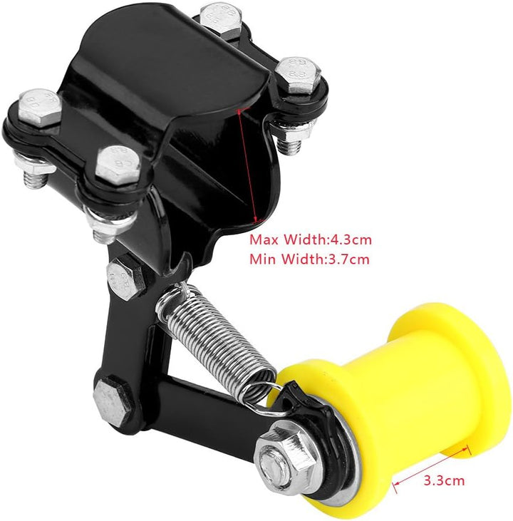 Keenso Motorrad Kettenspanner Einstellbarer Kettenspanner Spanner Schwarz, Schwarz