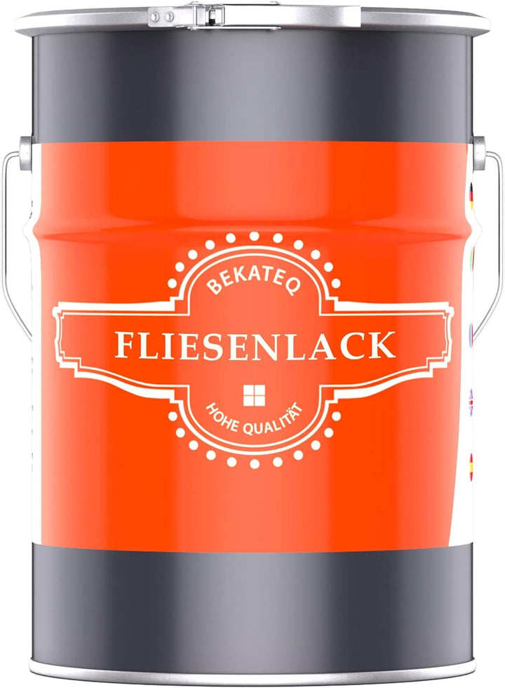 BEKATEQ 1K Fliesenlack für Boden- und Wandfliesen, 2,5l Weiss seidenglänzend I Fliesenfarbe für inne