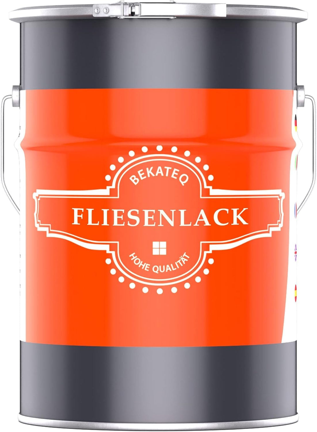 BEKATEQ 1K Fliesenlack für Boden- und Wandfliesen, 10l Lichtgrau seidenglänzend I Fliesenfarbe für i