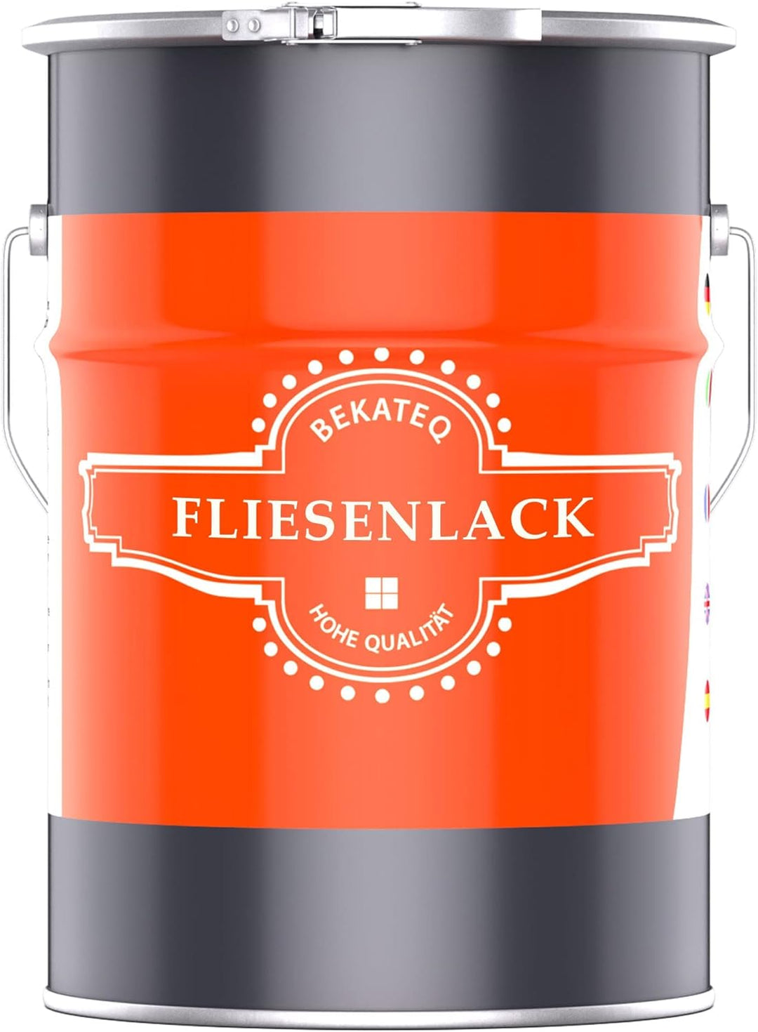 BEKATEQ 1K Fliesenlack für Boden- und Wandfliesen, 2,5l Schwarz seidenglänzend I Fliesenfarbe für in