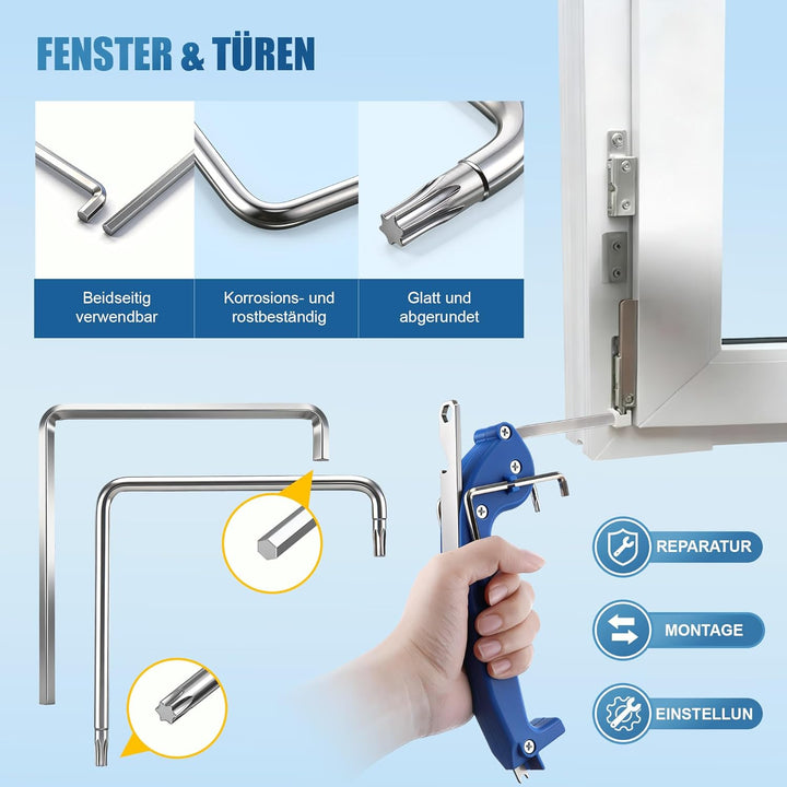 Enhon Fenster Einstellwerkzeug Set, Fenster Einstell Werkzeug Montage Multifunktions Tool Imbus TX15
