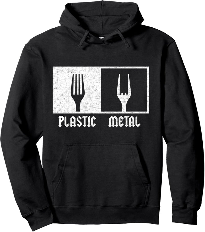 Metal Musik Pommesgabel Für Fans Mit Musikgeschmack Metal Pullover Hoodie