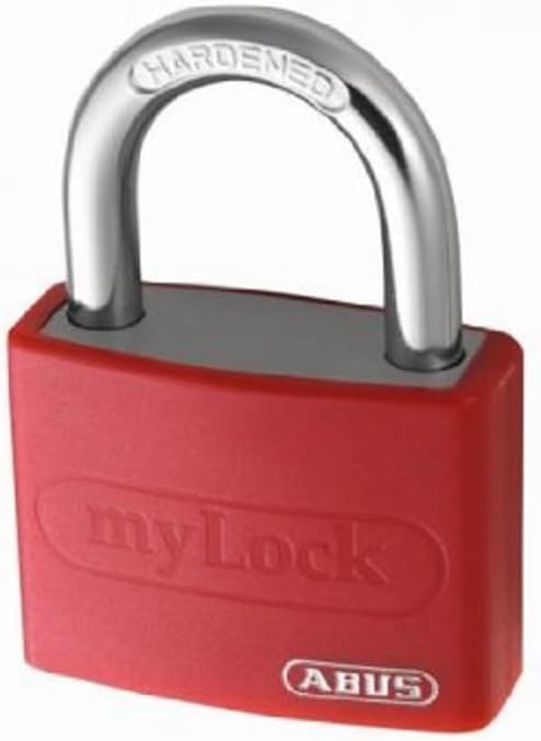 ABUS Vorhängeschloss T65AL/40 myLOCK - individuell beschreibbar - Spindschloss - massiver Aluminium-