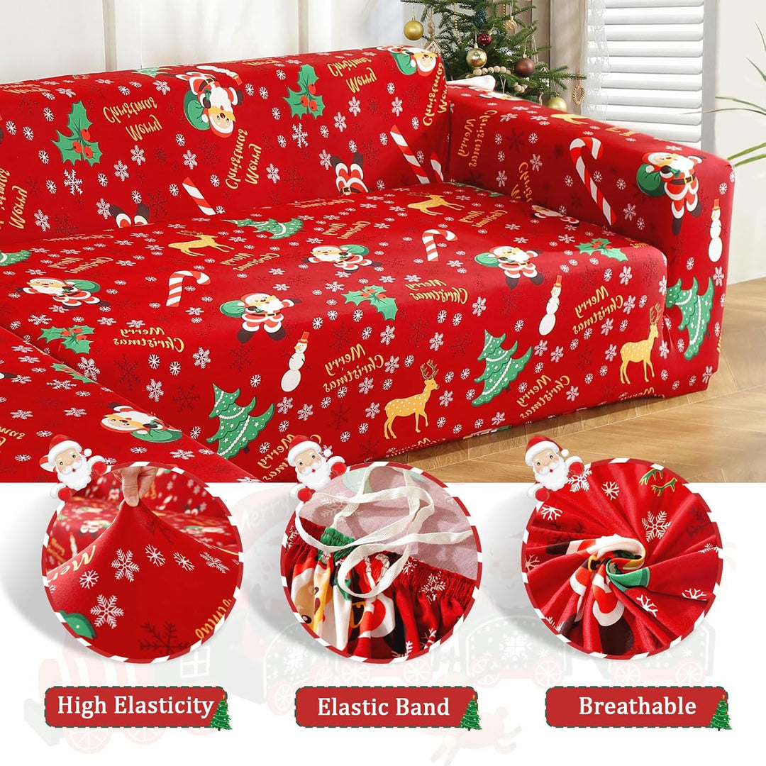 Jaotto Sofa Überwürfe Sofabezug Elastische Spandex Stretch Sofabezüge Couchbezug für L-Form Sofa Uni
