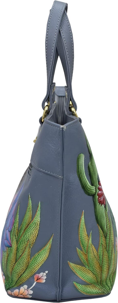 Anuschka Women's Echtleder Medium Tote - Handbemalte Handwerkskunst Desert Garden, Desert Garden