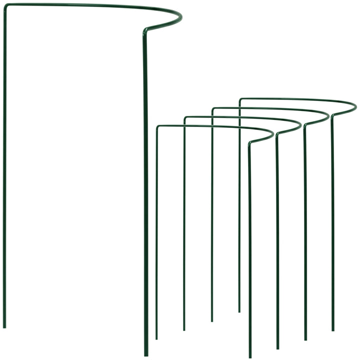10 STÜCK Pflanzenstütze halbrund - Ø 38 cm - 100 cm hoch - aus 4mm kunststoffummantelten Draht - Für
