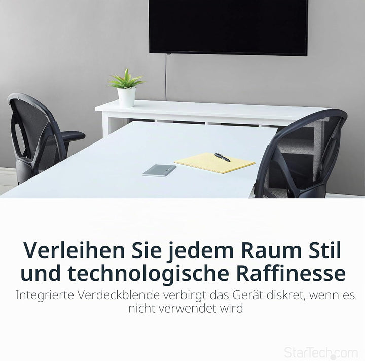 StarTech.com Konferenztisch Tischanschlussfeld für Audio und Video - 4K - HDMI / VGA / DP - HDMI Aus