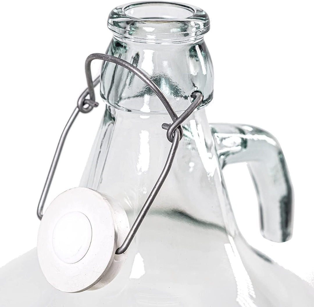 5L Bügelflaschen Weinballon Bügelverschluss Flasche + Stopfen + Gärröhrchen (2), 2