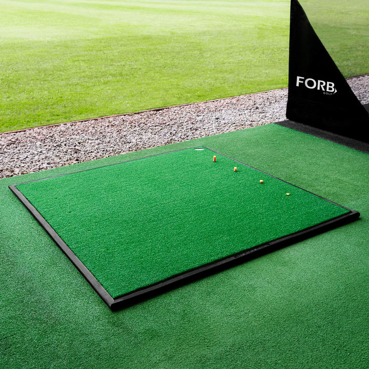 FORB Golf Driving Range Matte | 15mm Golf Kunstrasen – optionaler Gummiunterlage Matte + Gummiunterl