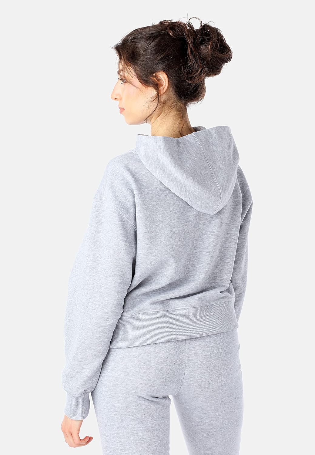 Bellivalini Kapuzenpullover kurz Damen Sportanzug Oberteil Jogging Pullover BLV208 XS Melange, XS Me