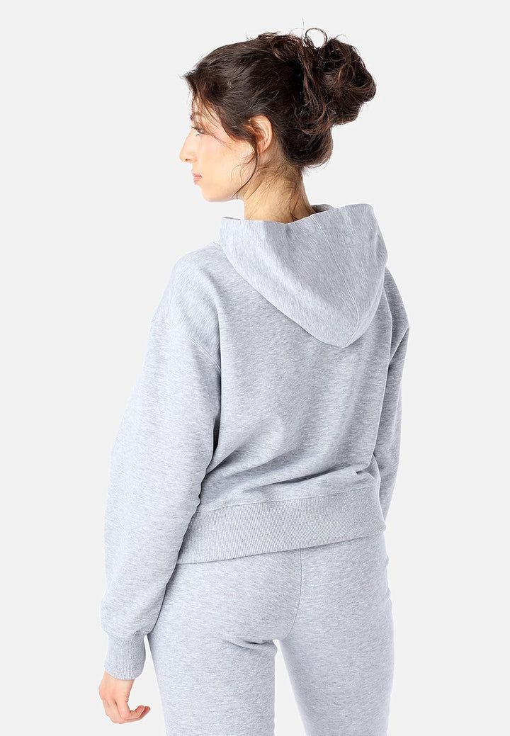 Bellivalini Kapuzenpullover kurz Damen Sportanzug Oberteil Jogging Pullover BLV208 XS Melange, XS Me