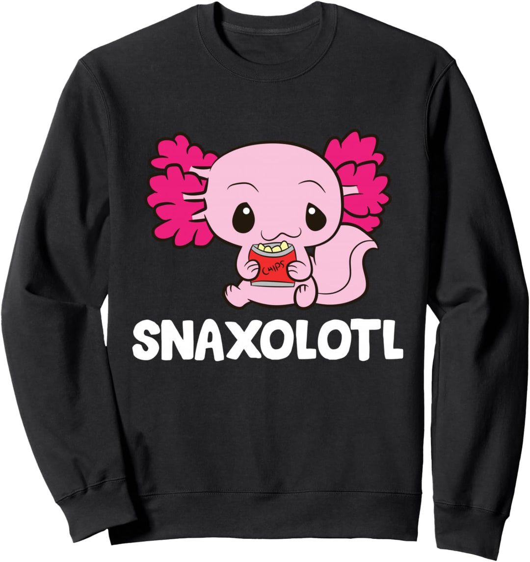 Axoltol Snacking Kartoffelchips Funny Snaxolotl Sweatshirt