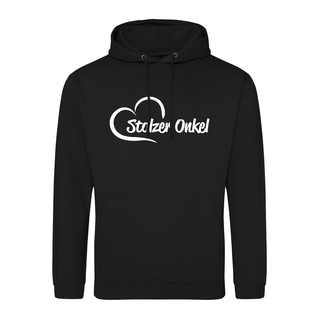 Unisex Hoodie Stolzer Onkel Herz Geschenk Grösse S-3XL Vegan Stolzer Onkel Geschenkidee, Deep Black