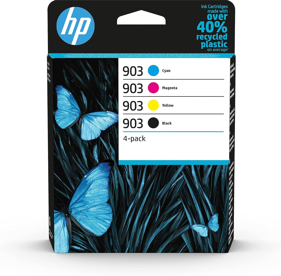 HP 903 Pack de 4 Cartouches d'encre Noir/Cyan/Magenta/Jaune authentiques