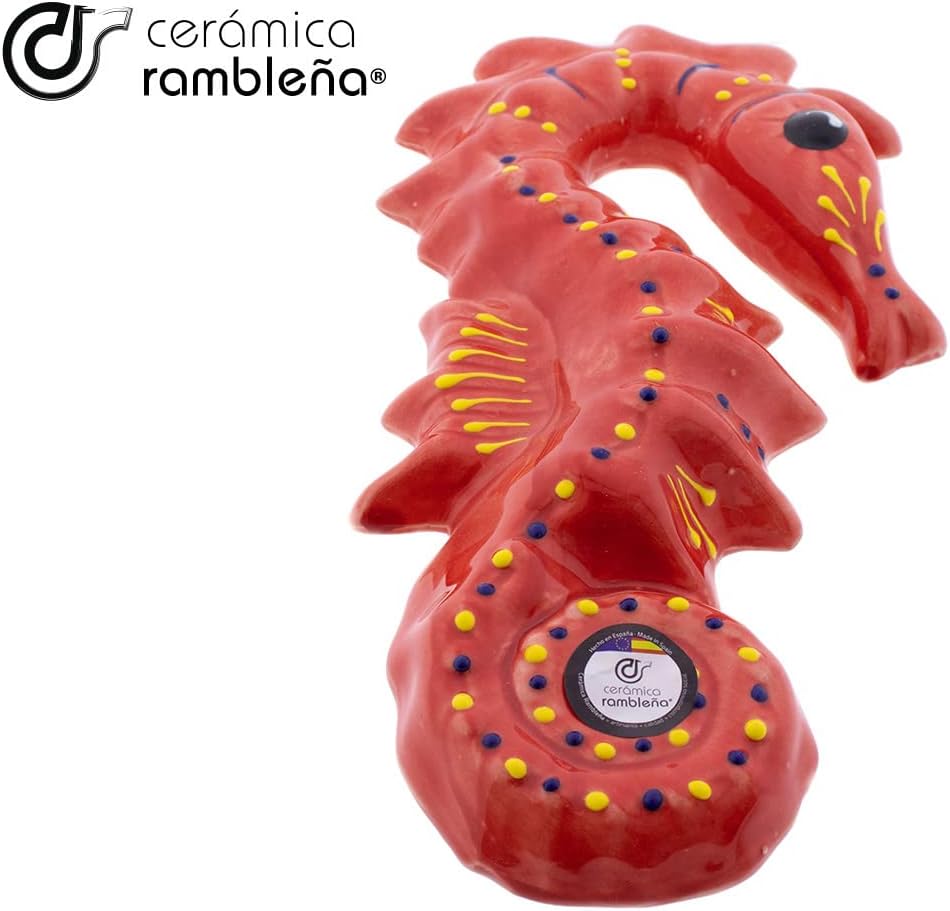 CERÁMICA RAMBLEÑA | Seepferdchen | Wandskulptur | Dekofiguren | Wanddekorationen | Seepferdchen Mode