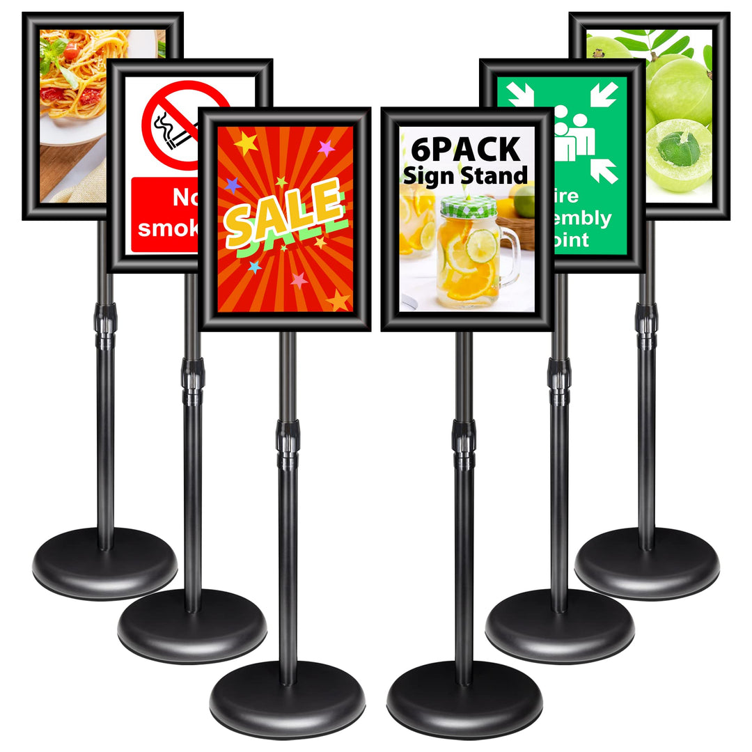 VAIIGO 6Pack Infoständer Din A4 Plakatständer Informationsständer Präsentationsständer Kundenstopper