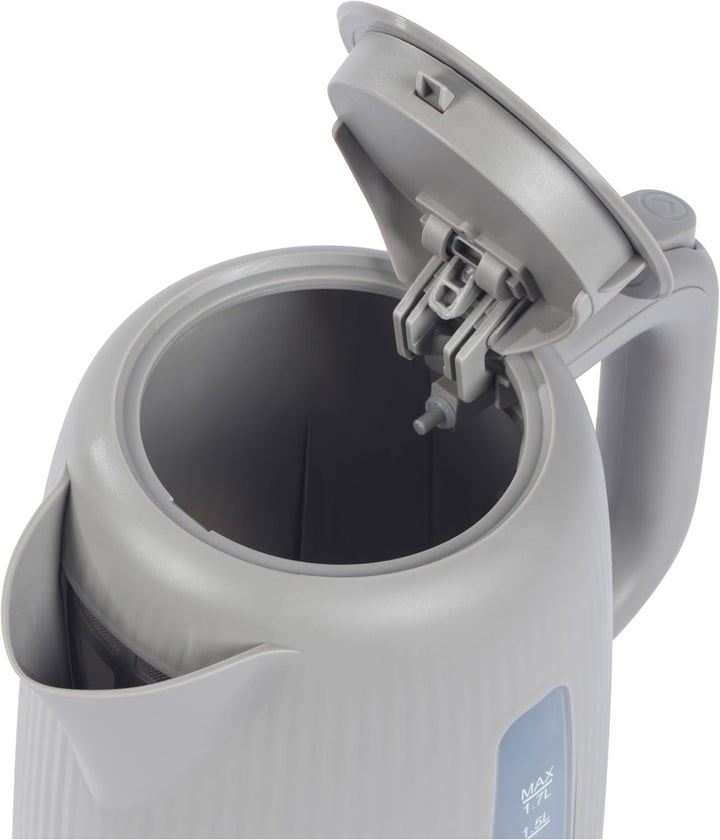 Progress Mellow Elektrischer Wasserkocher – 1,7 L Fassungsvermögen, Abnehmbarer Kalkfilter, 360°-Dre