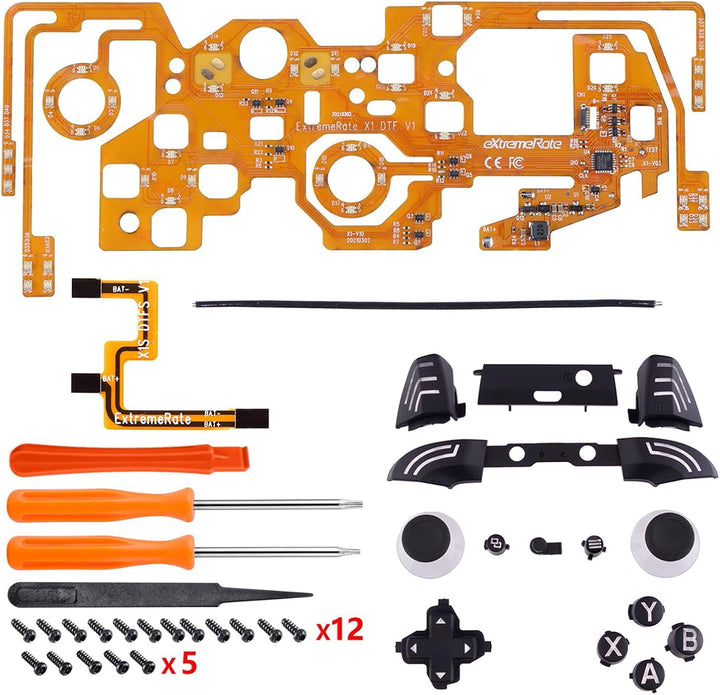 eXtremeRate LED Taste für Xbox One S/X Controller,Leuchttasten Bleuchtung Knöpfe D-pad Sticks ABXY M