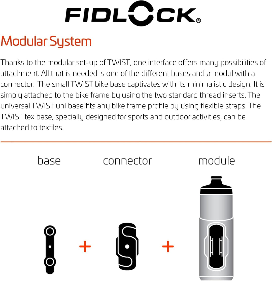 Fidlock GmbH Twist Essential Bag M schwarz Schwarz 120 x 285 x 150 mm, Schwarz 120 x 285 x 150 mm