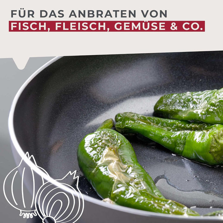 Fackelmann Bratpfanne Brandao - Ø 20 cm aus recyceltem Aluminium, PFAS-freie Keramikbeschichtung, er