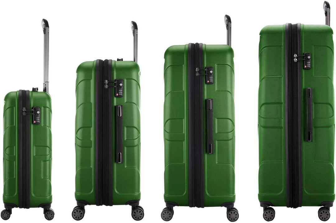 Suitline – 4er Set aus Handgepäck, mittelgrosser Koffer, grosser Hartschalen-Koffer, übergrosser Rei
