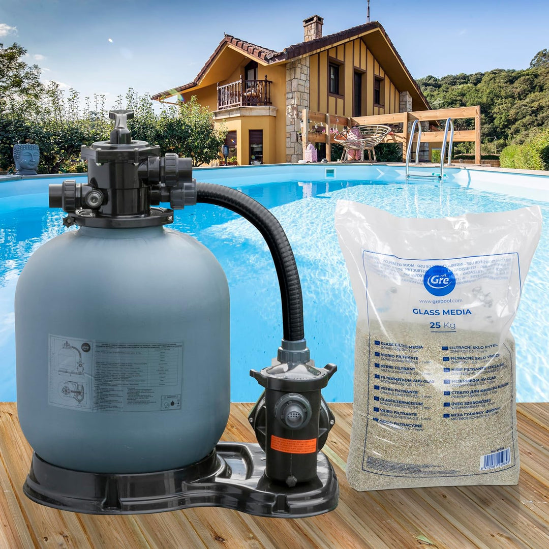 Gre VF025 - Glas Filtrante für einen Pool, Saco 25kg