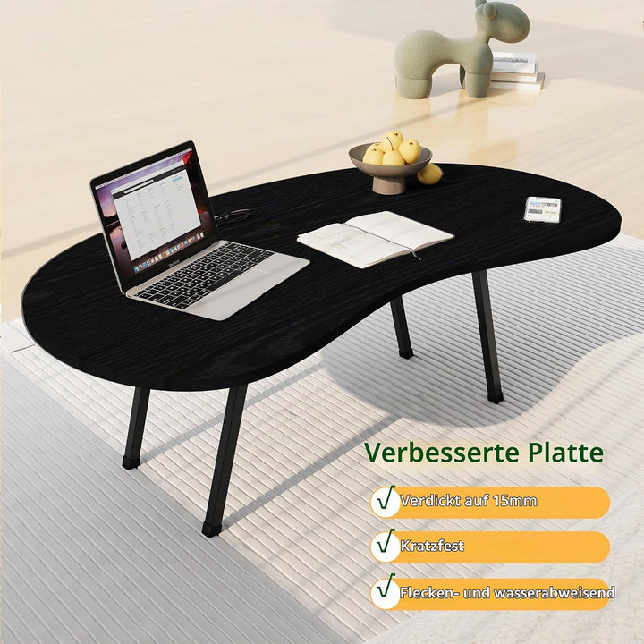 Faltbarer Couchtisch,Mid Century Modern Couchtisch Wohnzimmer Tische,Oval Center Tisch,Kleine Faltba