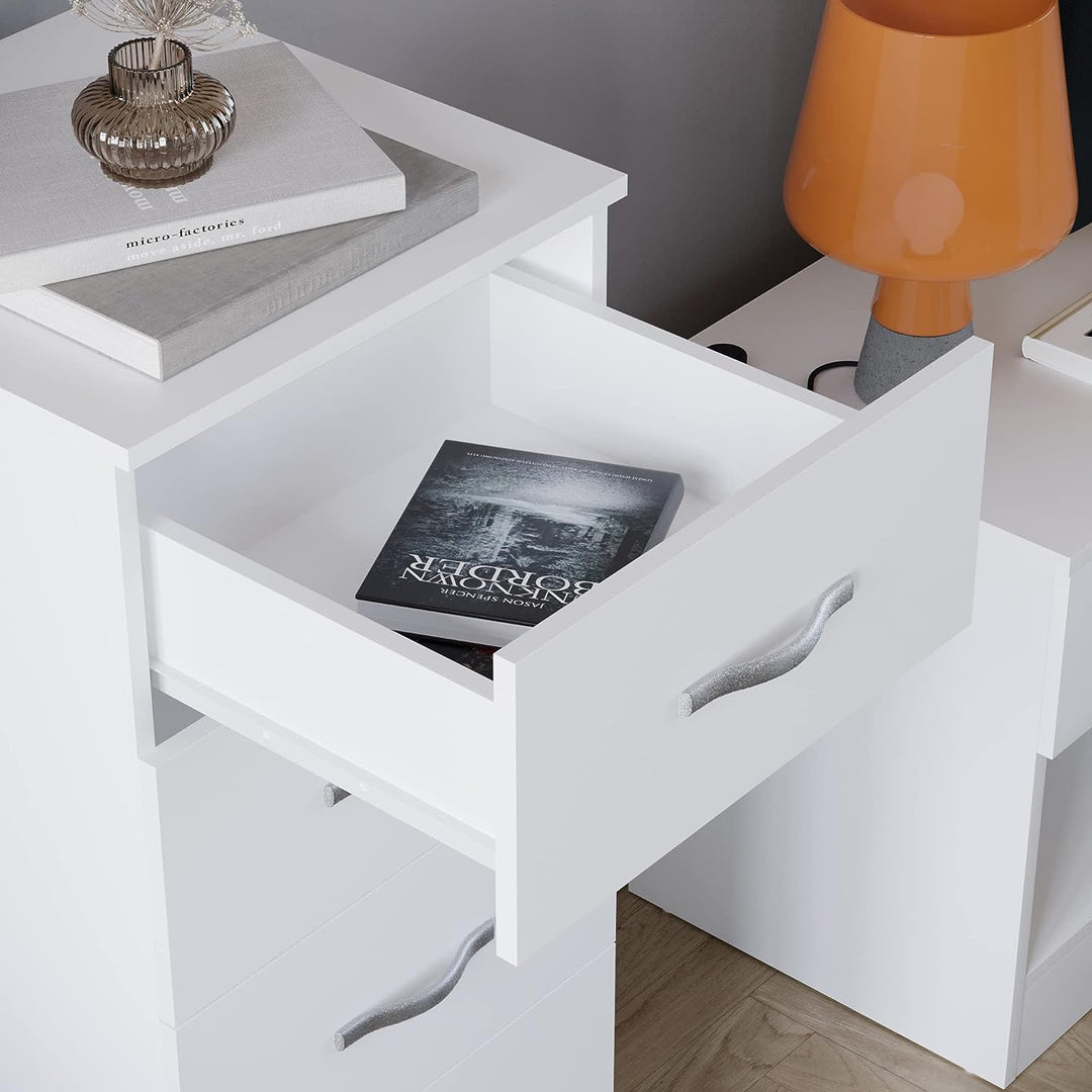 Vida Designs Brust Schmale Kommode, weiss, 36D x 34.5W x 90H centimetres, Weiss