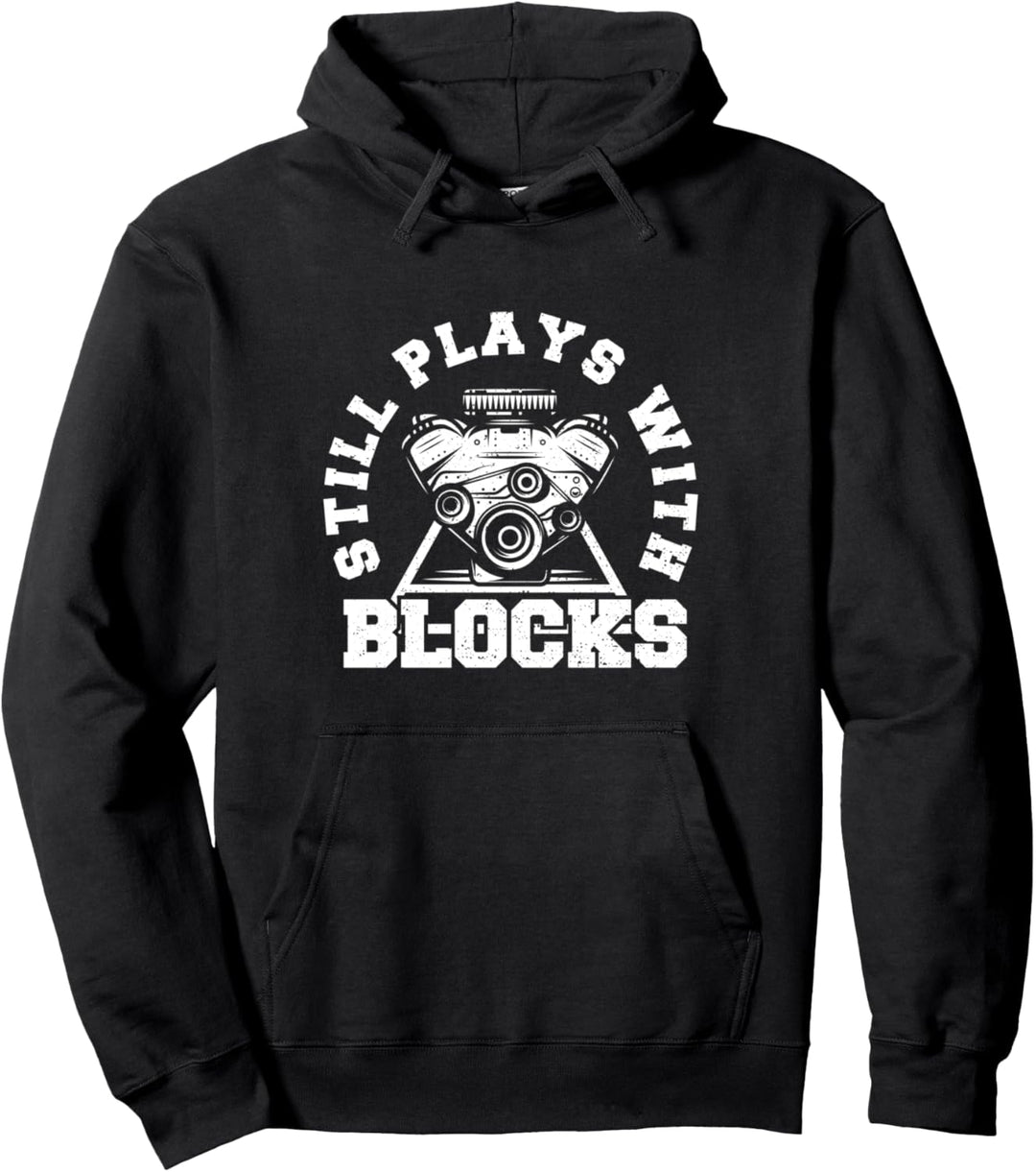 Funny Zylinder: Still Plays With Blocks - Auto Pullover Hoodie