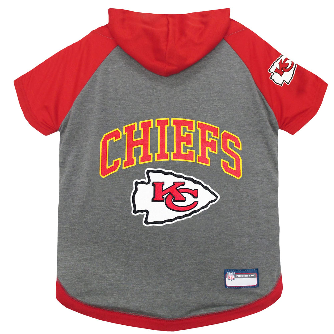 Pets First Kansas City Chiefs Hoodie T-Shirt, Medium rot mittel, rot mittel