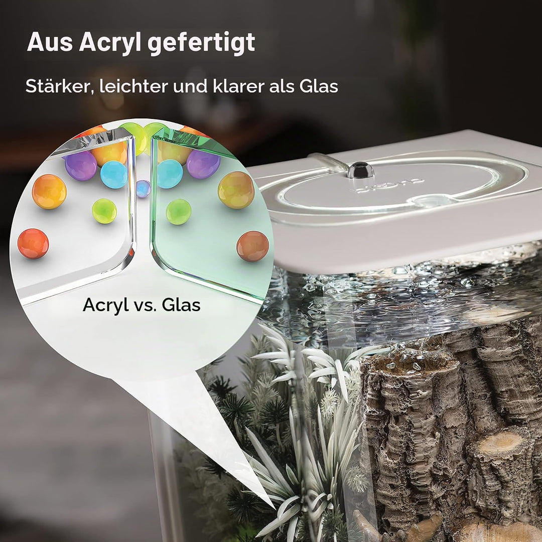 biOrb 72034 FLOW 30 LED in weiss – elegantes Design-Aquarium Komplett-Set mit Filter-System, LED-Bel