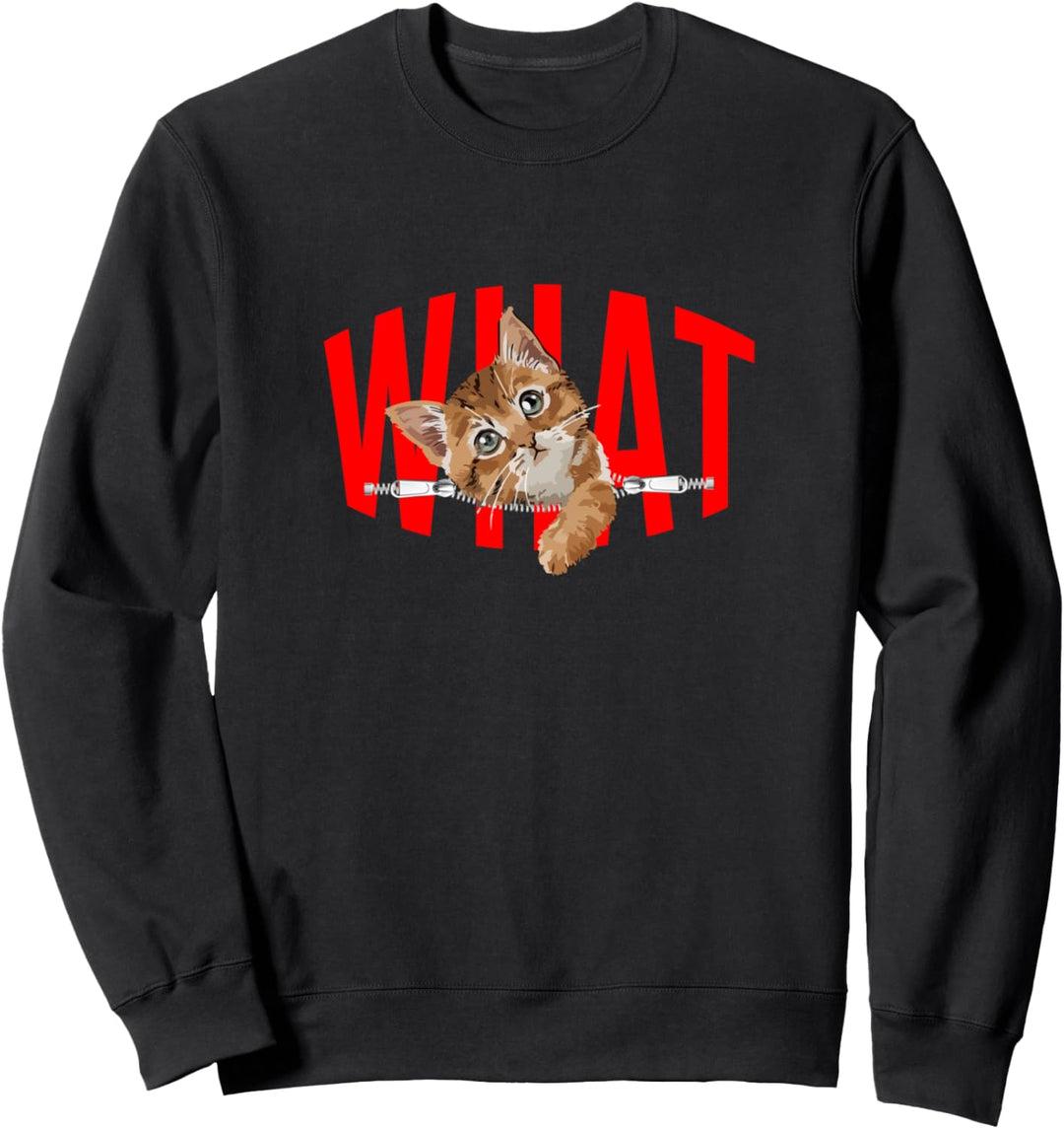 Kätzchen in Tasche | Süsse Katze Mädchen Damen Katzenmotiv Sweatshirt