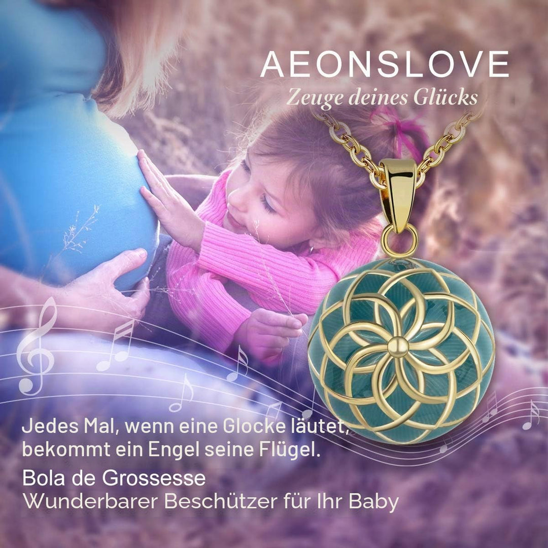 AEONSLOVE Bola Klangkugel Schwangerschaft Kette Schwangerschaftsbola mit Kette Vintage Engels Rufer