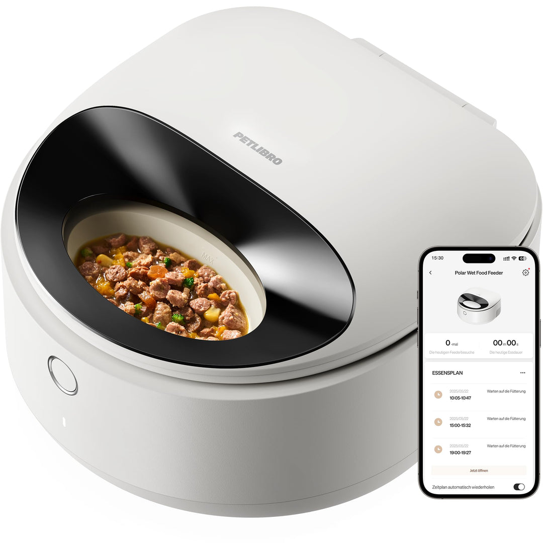 PETLIBRO Futterautomat Katze Nassfutter, Nassfutterautomat mit Halbleiter Kühlung, 2,4 GHz Wi-Fi Sma