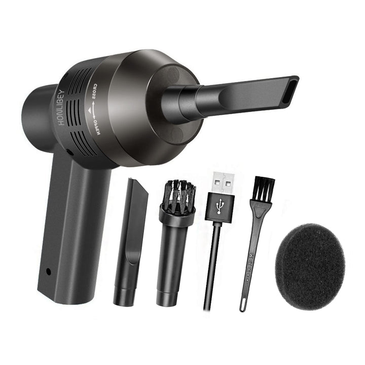 Kabelloser Mini-Computer-Staubsauger, tragbar, wiederaufladbar, Auto-Staubsauger-Set – Reinigung von