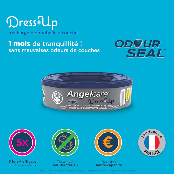 Angelcare Original Nachfüllkassetten Classic/Dress-Up XL, 12er-Pack, 5x weniger Folienverbrauch 12 s