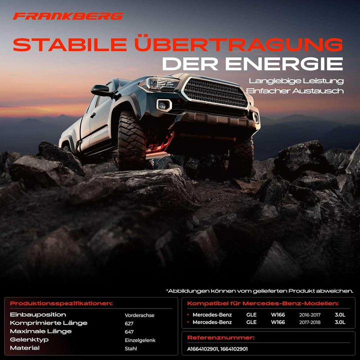 Kardanwelle Gelenkwelle vorne für W166 GLE 3.0L Benzin 2015-2018 A1664102901